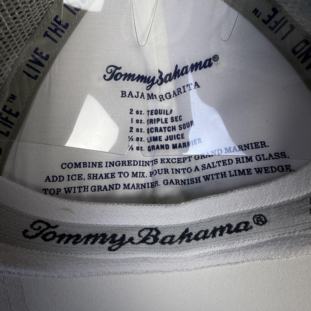 Tommy Bahama Hat Cap Snap Back Mens One Size White Trucker Mesh Marlin - Picture 9 of 10